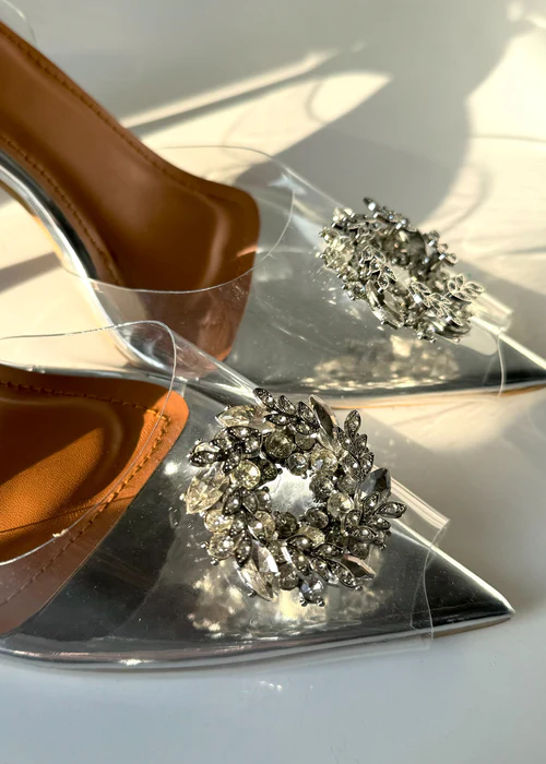 SYDNEY Vinyl Heels - Silver - Image 3